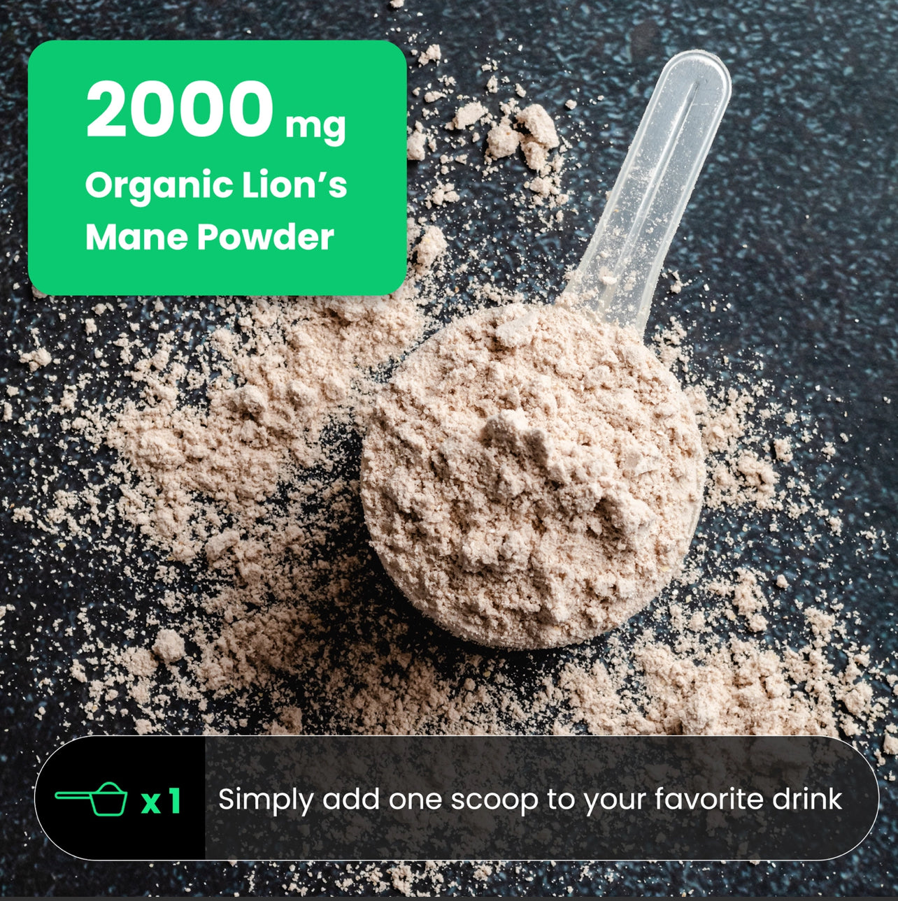 Lion's Mane Mushroom Powder For Memory, Focus, Immune Support